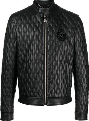 Quilted Leather Jacket-AA