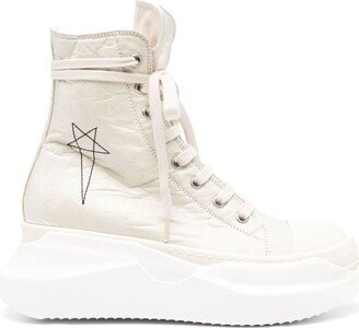 Pentagram-Embroidery High-Top Sneakers