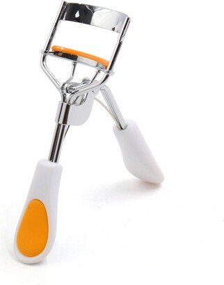 Unique Bargains Orange Decor White Handle Pro Eye Curling Eyelash Curler Clip Beauty Makeup Tool