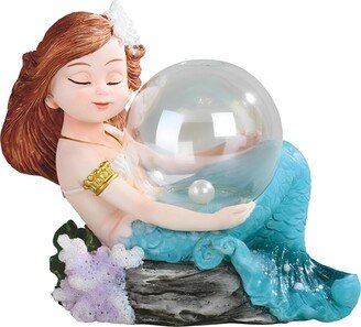 5.25W Mermaid with Bubble Mergirl Statue Fantasy Decoration Figurine Home Decor Perfect Gift for House Warming, Holidays and Birthdays - Mu