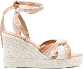 100mm Knot-Detail Wedge-Heel Espadrilles