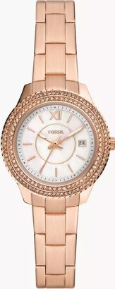 Stella Three-Hand Date Rose Gold-Tone Stainless Steel Watch-AA