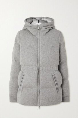 Daval Hooded Quilted Cashmere-blend Down Jacket - Neutrals