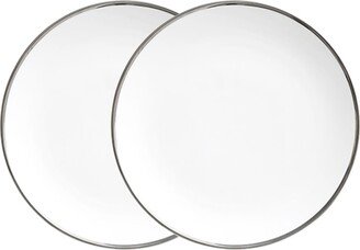 Platinum Edge - Set Of Two 8 In. Plates