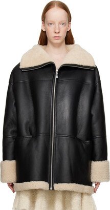 Black Signature Shearling Jacket