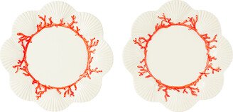 Les-Ottomans White & Orange Saint Jacques Side Plate Set