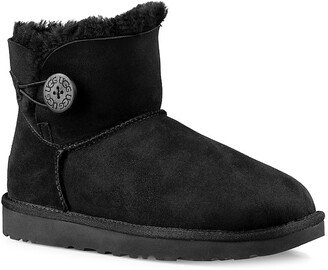 Mini Bailey Button Sheepskin-Lined Suede Ankle Boots