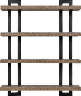 36 x 28.4 4 Tier Floating Bracket Wall Shelf Unit