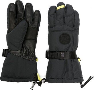 Logo-Plaque Leather Gloves