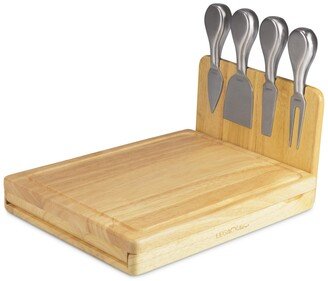 Toscana by Asiago Rubberwood Cheese Board & Tools Set