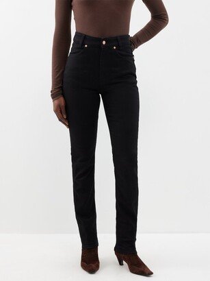 High-rise Slim-leg Jeans-AB