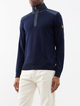 Kilmington Quilted-panel Wool-jersey Sweater