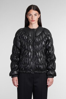 Puffer In Black Leather