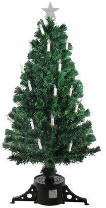 Northlight 4' Pre-Lit Fiber Optic Artificial Christmas Tree with Candles - Multi Lights