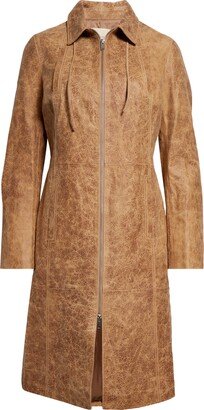 Ginevra Lambskin Leather Coat