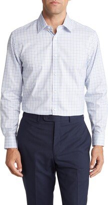 Trim Fit Box Check Cotton Dress Shirt