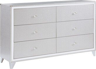 Furniture Larue 6-drawer Dresser Silver