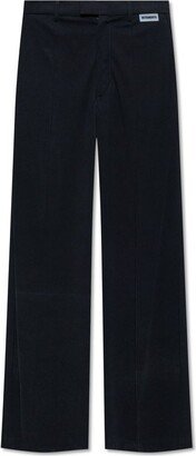 Washed-Out Jersey Wide-Leg Trousers