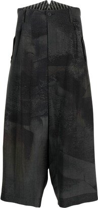 Cropped Wide-Leg Trousers-AM