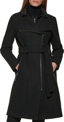 Wool Blend Bib Coat