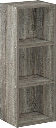 Pasir 3-Tier No Tool Assembly Open Shelf Bookcase, French Oak