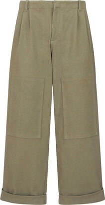 Wide-leg Cotton Trouser