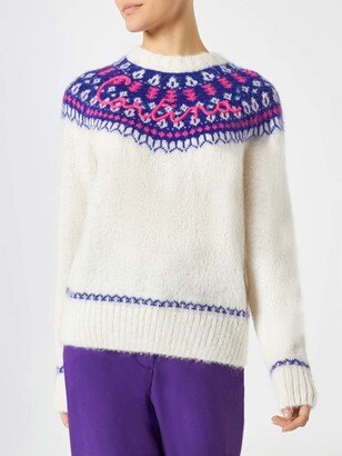 Woman Nordic Sweater With Cortina Embroidery