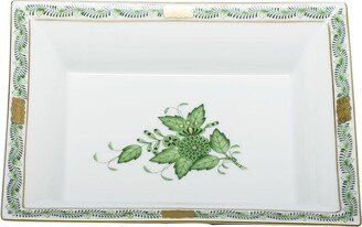 Chinese Bouquet Green Jewelry Tray