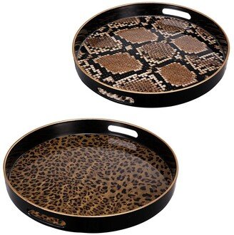 R16 HOME Safari Decorative Trays - Set of 2