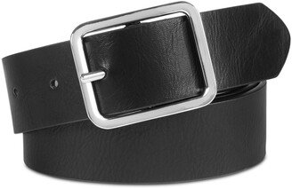 Casual Solid Belt, Created for Macy's - Black/Silver