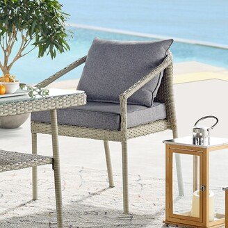 Havenside Home Lachica Light Grey Outdoor Wicker Cushioned Chairs