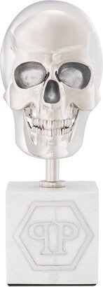 Platinum skull-embellished stand