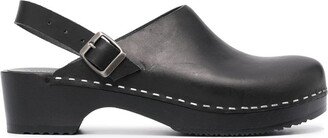 x Swedish Hasbeens 48mm leather mules