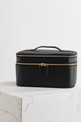 Panama Textured-leather Cosmetic Case - Black-AA