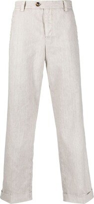 PT Torino Straight-Leg Linen Trousers