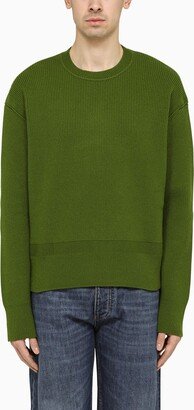 Green cashmere sweater