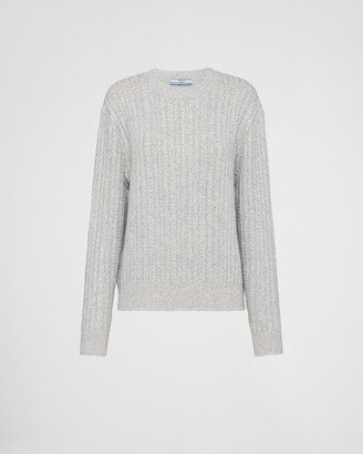 Wool And Cashmere Crew-neck Sweater With Rhinestones