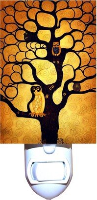 Owls Tree Of Life Klimt Inspired Decorative Night Light