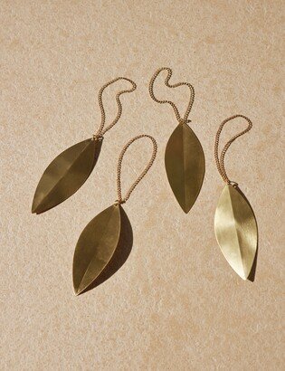 Lulu and Georgia Brass Leaf Ornaments (Set of 4) by Ferm Living