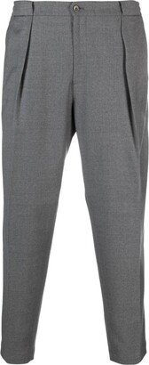 Pressed-Crease Tapered-Leg Trousers-AD