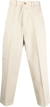 High-Waisted Tapered Trousers-BF
