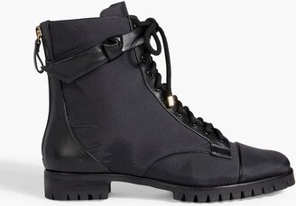 Evelyn leather and shell combat boots