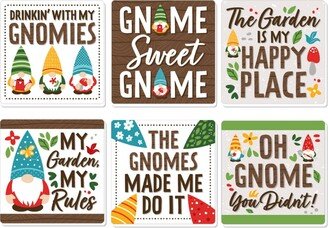 Big Dot Of Happiness Garden Gnomes - Funny Forest Gnome Party Decorations - Drink Coasters - Set of 6