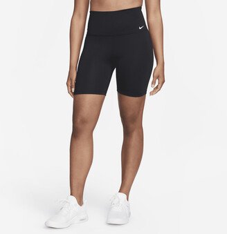 Women's Dri-FIT One High-Waisted 7 Biker Shorts in Black