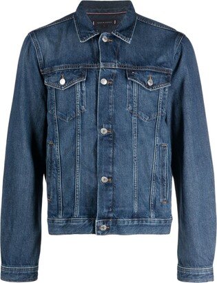 Logo-Embroidered Cotton Denim Jacket