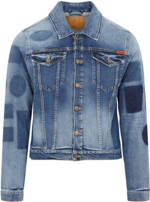 Logo-Patch Denim Jacket Shirt