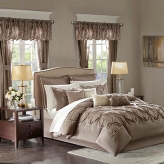 Gracie Mills 24 Piece Room in a Bag, Comforter Set Taupe - King