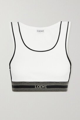 Stretch-ponte Sports Bra - White