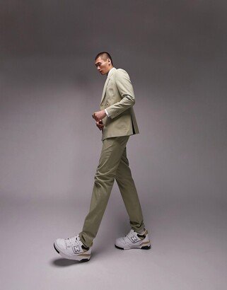 slim suit pants in light khaki