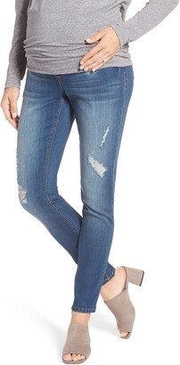 Destructed Maternity Skinny Jeans